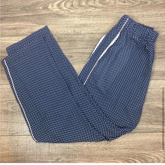 Clover canyon georgette navy and white polkadot pants - Picture 1 of 8